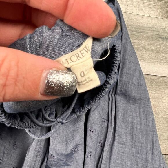 J Crew eyelet chambray blouse - Picture 4 of 10